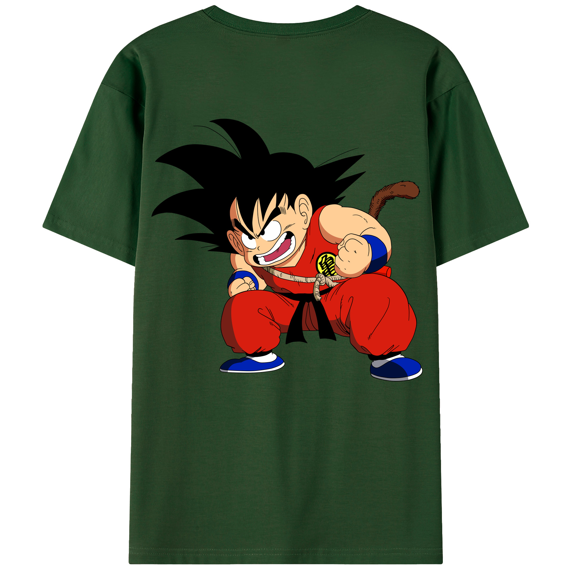 （画像用） ドラゴンボール 孫悟空（そん ごくう）Son Goku カカロット DRAGON BALL Kakarotto 綿100％半袖Tシャツ（背面プリント）